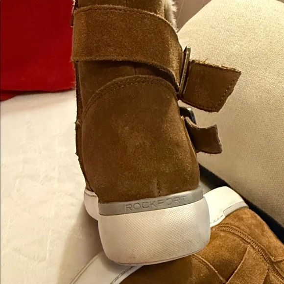 Rockport Cobb Hill Collection ELYSSE Buckle Fur Women Leather Boots - Picture 5 of 9